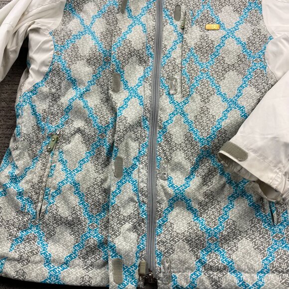 DC Shoes Exotek 5000 Jacket Women Fits Size Large L White All Over Print - Picture 5 of 16
